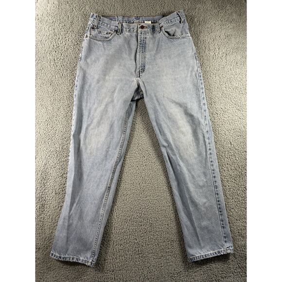 Vintage Levis 540 Brown Tab Jeans Men 38x30 Light Wash Denim - Picture 1 of 11